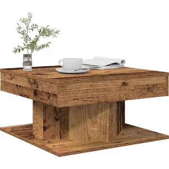 Obývací pokoj vidaXL Konferenční stolek 57 x 57 x 30 cm dřevotříska [808369] Barva: Staré dřevo