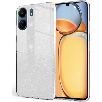 Pouzdro na mobilní telefon Zadní Kryt gsmStyle pro Xiaomi REDMI 13C Měňavý Brokát stříbrný