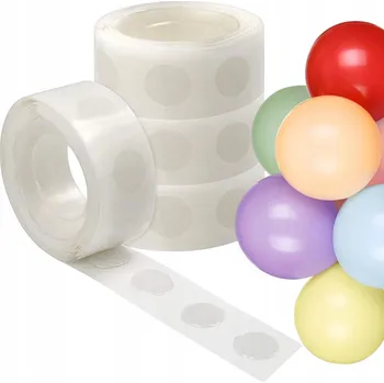 Lepicí páska OBOUSTRANNÉ LEPICÍ TEČKY NA BALÓNKY, LEPIDLO NA HEL, PÁSKA PRO UCHYCENÍ DEKORACÍ 4,5 CM