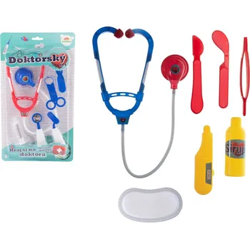 Hračka Teddies Sada doktor/lékař plast 2 druhy na kartě 20x36x4cm