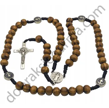 Růženec Benediktinský růženec z olivového dřeva - velký