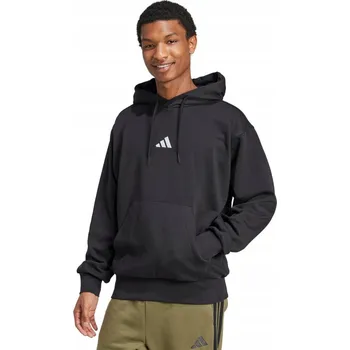 Pánská mikina PÁNSKÁ MIKINA ADIDAS ESSENTIALS FEELCOZY FLEECE HOODIE ČERNÁ JE3807 vel. XL