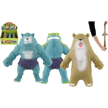 Hračka Teddies Příšera antistresová natahovací plněná pískem 280g silikon 15cm 4 druhy 12ks v boxu