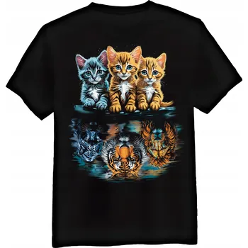 Pánské tričko Tričko Pánské Tři Kočky Černé 5XL