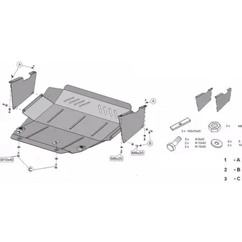 Auto-moto Kryt pod motor VOLKSWAGEN TRANSPORTER T4 Valník (70XD) - Plech - 8595698041005