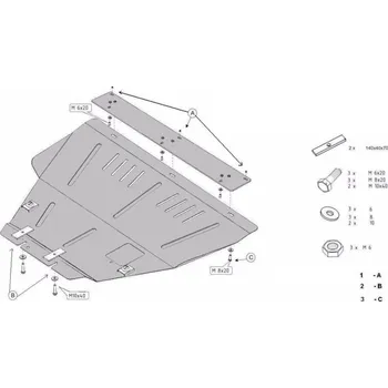 Autodíl Kryt pod motor PEUGEOT 306 Hatchback (7A, 7C, N3, N5) - Plech - 8595698041173