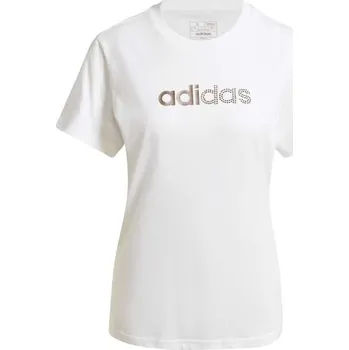 Dámské oblečení Dámské triko adidas HOLIDAY GRAPHIC TEE S Bílá, Šedá