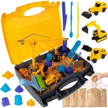 Hra na zahradu Kinetický písek se stavebním setem XXL v kufříku