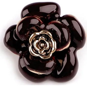 Náramek Brož květ, malé, 7 bordó tmavá