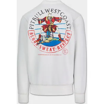 Pánská mikina PitBull West Coast Pánská mikina CHAMPION BLOODLINE crew - bílá M