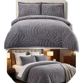 Povlečení Sada povlečení Textom přikrývka 220 cm x 200 cm polštář 70 x 80 cm 3 díly