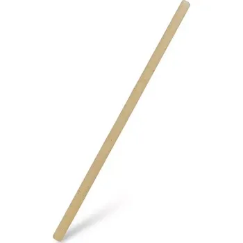 Jednorázové nádobí Slámka (bio-kompozit) přírodní hnědá `JUMBO` Ø8mm x 25cm [100 ks]