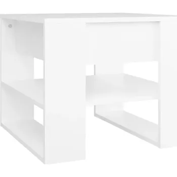Konferenční stolek Konferenční stolek bílý 55,5 x 55 x 45 cm, materiál dřevotříska