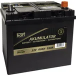 Autobaterie Hart, 12V, 60AH 510A 232X173X225/P+/, HART 564 528