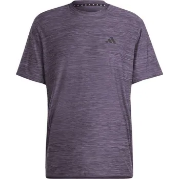 Pánské oblečení Pánské sportovní triko adidas TRAIN ESSENTIALS STRETCH TRAINING TEE 2XL Fialová, Tmavě šedá