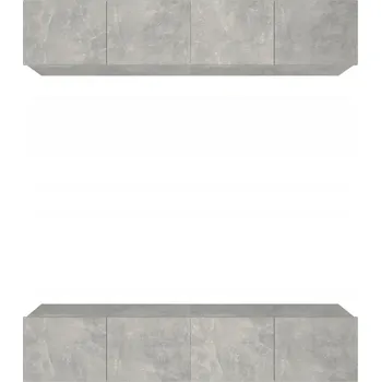 Televizní stolek Televizní skříňky 80 x 30 x 30 cm, šedé betonu, 4 ks
