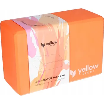 podložka na cvičení Kostka na jógu yellowBLOCK Yoga EVA, oranžová - pomůcky na jógu