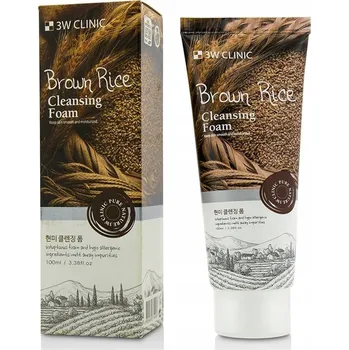 3W CLINIC Čisticí pěna na obličej s hnědou rýží - Rýžová čisticí pěna na obličej