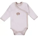 EEVI Kojenecké body dl. rukáv, zapínání bokem Tygřík, béžové, vel.56