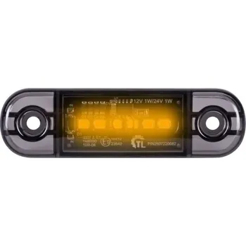 Maják LED poziční světlo oranžové 84x24x11mm 6LED 12/24V ECE R10 R148