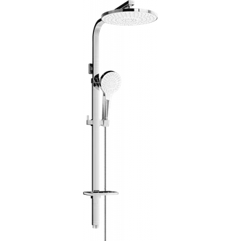 Sprchový set Mexen - Q05 sprchový set s horní hlavicí Circle, chromová- bílá, 798050595-00