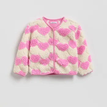 Dětská móda Reserved - Mikina z imitace beránka - krémová - 928HV-01X - 928HV-01X-98