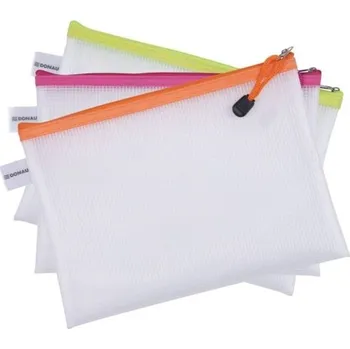 Síťovaná zipová obálka Donau - A4, mix barev, 1 ks