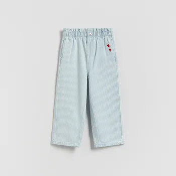 Dětská móda Reserved - Pruhované baggy džíny - modrá - 840HN-05J - 840HN-05J-110