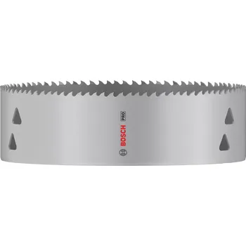 Pilová děrovka Vrtací korunka - děrovka na měkké dřevo, sádrokarton, plasty, kovové trubky a neželezné kovy Bosch PRO Multi Material - 168x44mm, 8% kobaltu, rychlořezná ocel, beznástrojový upínací systém Power Change Plus (2608901545)