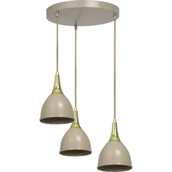 ZÁVĚSNÉ STROPNÍ SVÍTIDLO KOVOVÉ 3-BODOVÉ E27 LOFT KAŠMÍR ZLATÁ NAD STŮL POLSKO