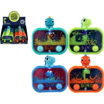 Hračka Teddies Vodní hra hlavolam svítící dinosaurus plast 13x14cm na baterie 4 druhy 12ks v boxu