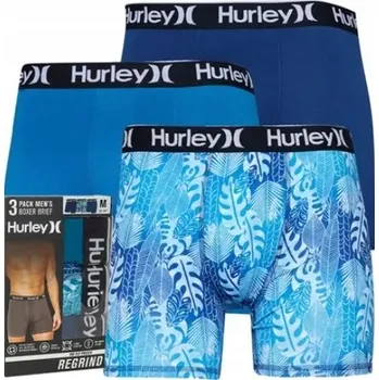 Pánské oblečení Hurley Pánské Boxerky - 3 kusy - Modrá - Velikost S