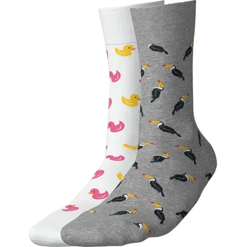 Dámské ponožky esmara® Dámské / Pánské ponožky, 2 páry (kachny/ptáci, 39-42)