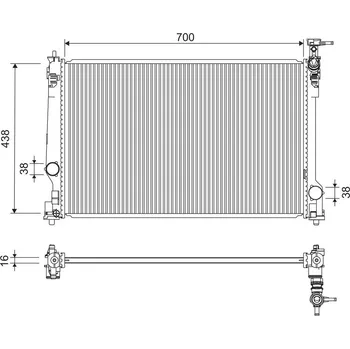 Chladič motoru Chladič, chlazení motoru VALEO 701297