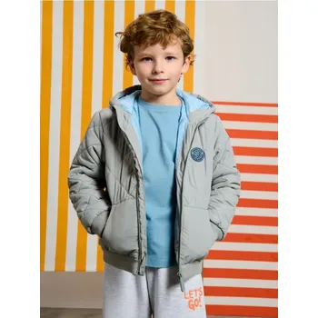 Sinsay - Prošívaná bunda s kapucí - khaki - 108GX-87X - 108GX-87X-104