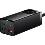 Baseus Rychlonabíječka do sítě GaN3 Pro, 2x USB-C, 2x USB + AC 65W černá