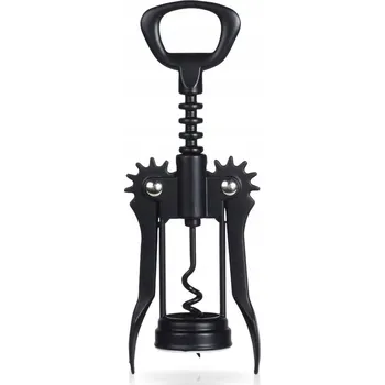 Otvírák VÝVRTKA NA VÍNO KOVOVÁ ČERNÁ OTVÍRÁK NA LAHVE UNIVERZÁLNÍ KS