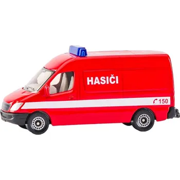 Hračka SIKU Auto hasiči dodávka červená CZ model kov 0808 sk0808