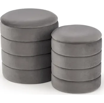 Taburet Sada 2 ks taburetů PACHO šedá