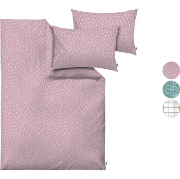 Povlečení s.Oliver Saténové ložní povlečení růžové 200 x 220 cm zipový uzávěr