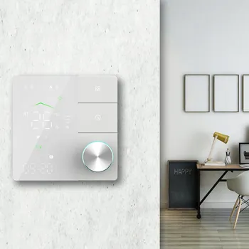 Termostat SMART Termostatické hlavice TUYA WiFi Matter LCD pro dálkové ovládání topení kotle, bílé