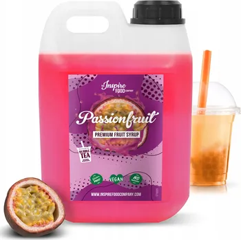 Sirup Ovocný sirup pro barmany na bubble tea, do kávy, drinků a vody 2000 ml | Maracuja