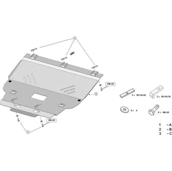 Kryt motoru Kryt pod motor MERCEDES-BENZ B-CLASS (W246, W242) - Plech - 8595698042132