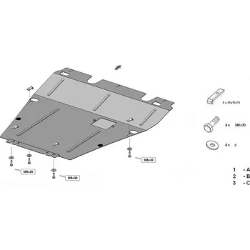 Motor automobilu Kryt pod motor RENAULT CLIO IV (BH_) - Plech - 8595698041517
