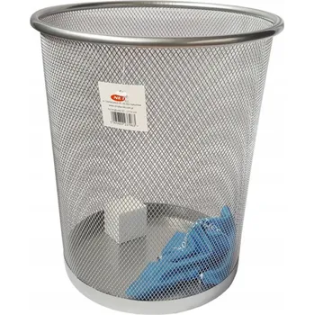 Odpadkový koš Kovový Odpadkový koš stříbrný, Net 10 l