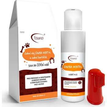 AromaFauna Zubní olej FAUNA DENTOL a zubní kartáček sada sada