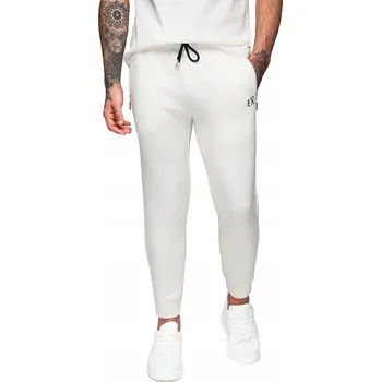 Ombre pánské tepláky OM-PASK-0223 bílé, velikost M