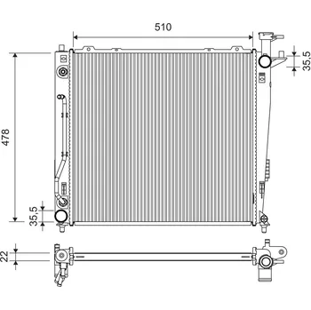 Chladič motoru Chladič, chlazení motoru VALEO 701359