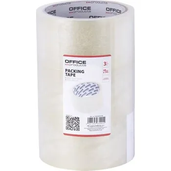Lepicí páska OFFICE PRODUCTS Balicí pásky - čiré, 48 mm x 50 m, 3 ks