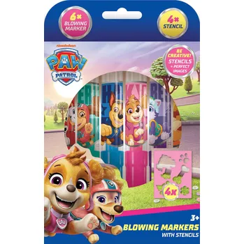 JIRI MODELS Fixy foukací 6ks Tlapková Patrola holky set se 4 šablonami 6